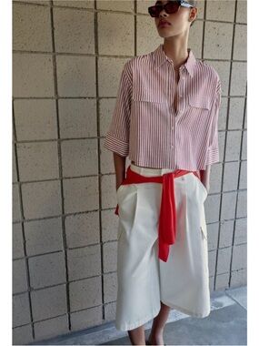 Zara LONG CARGO SHORTS